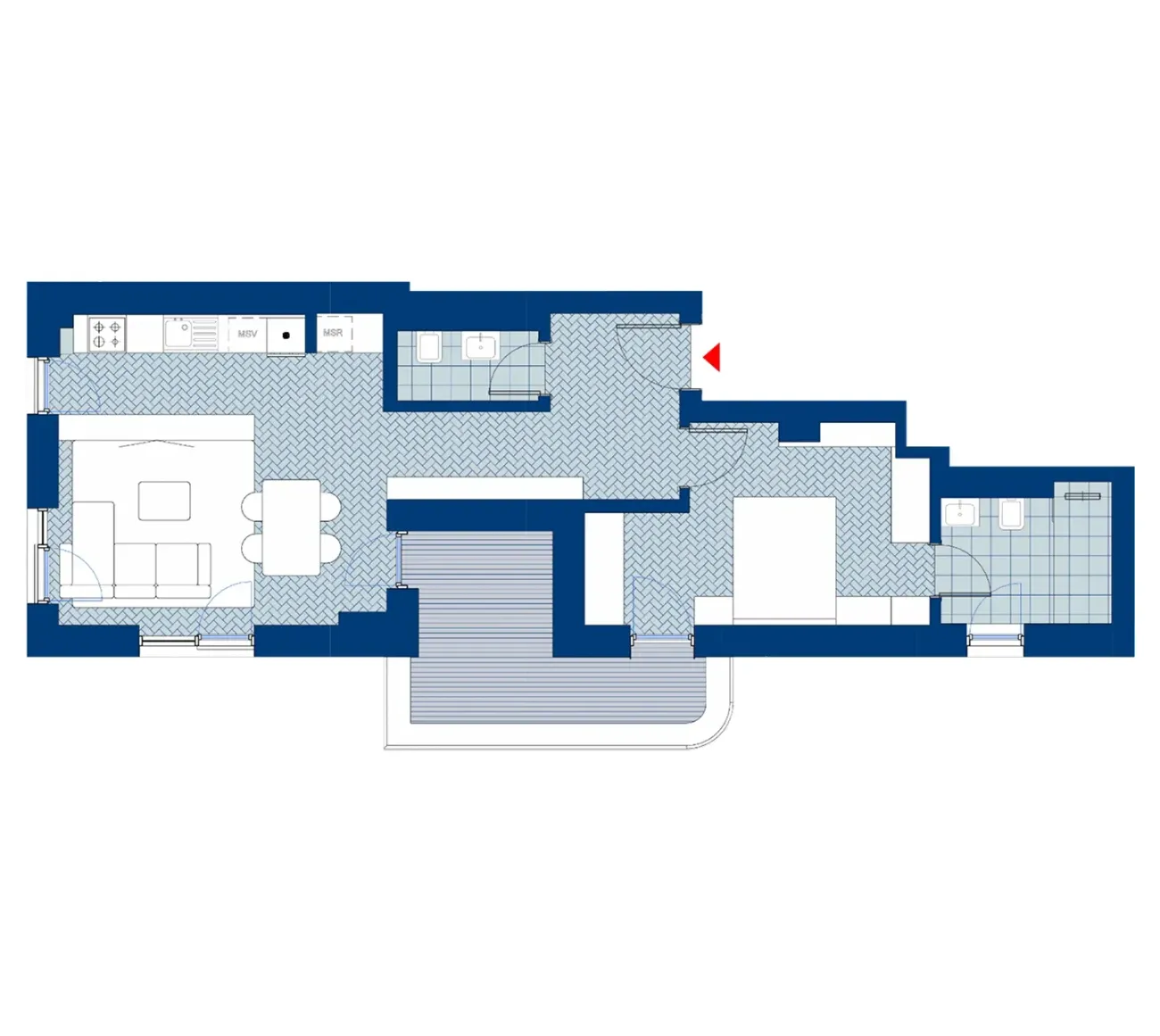 Plan Apartament 10 - 2 camere