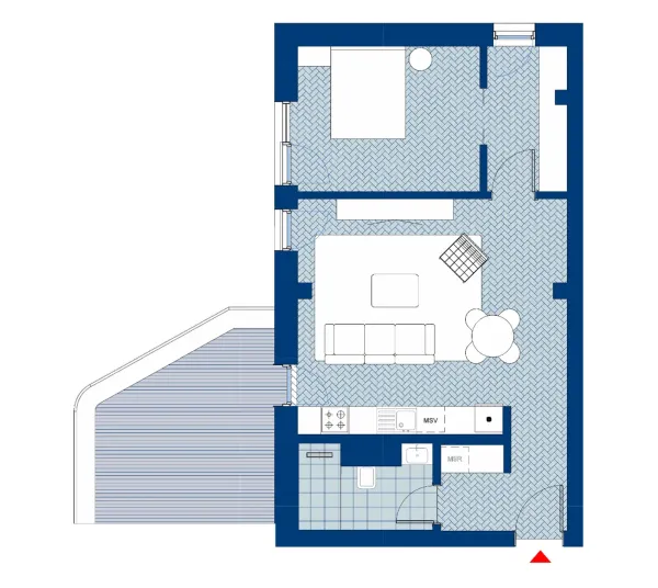 Plan Apartament 11 - 2 camere