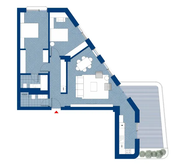 Plan Apartament 12 - 3 camere