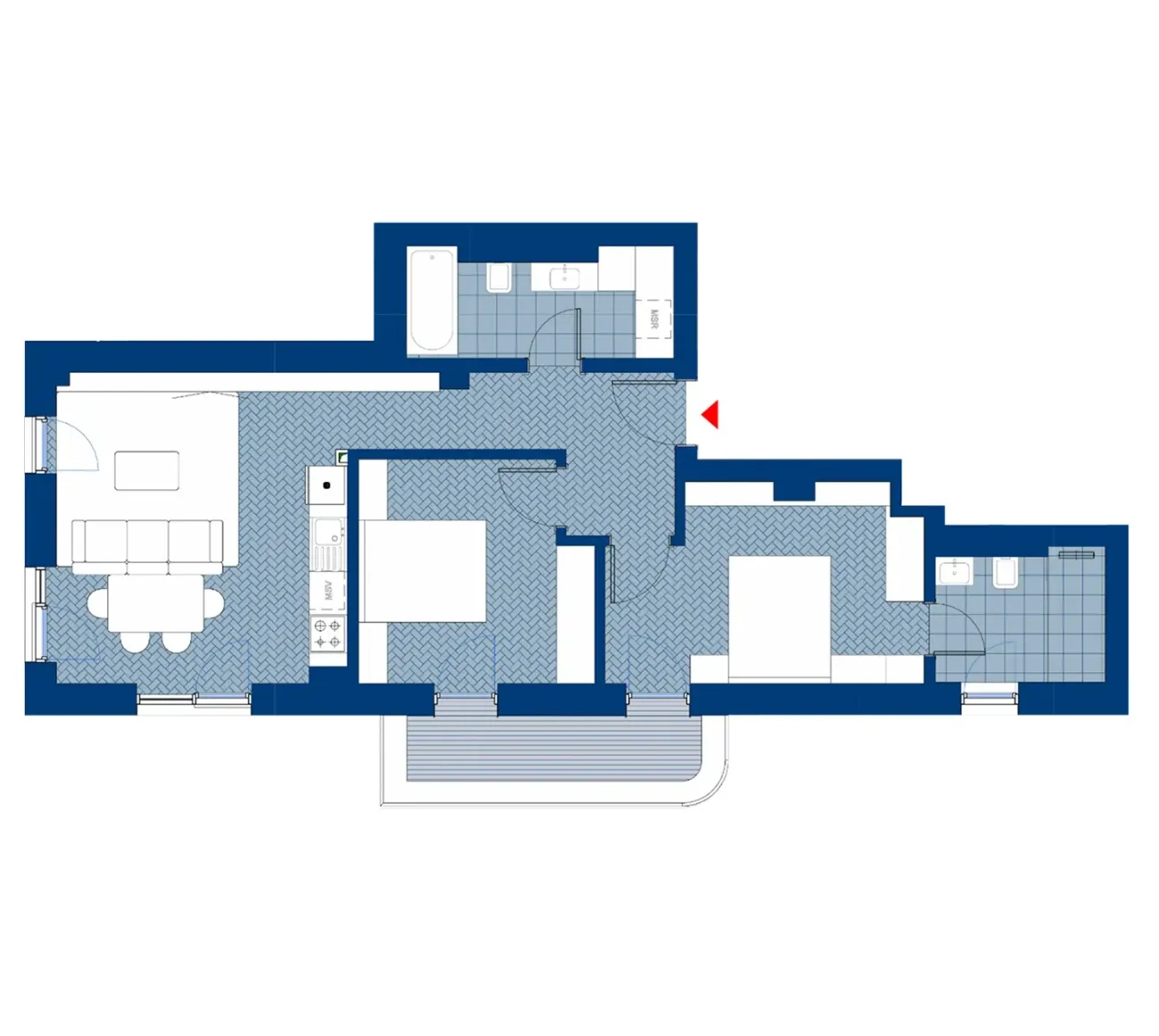 Plan Apartament 13 - 3 camere