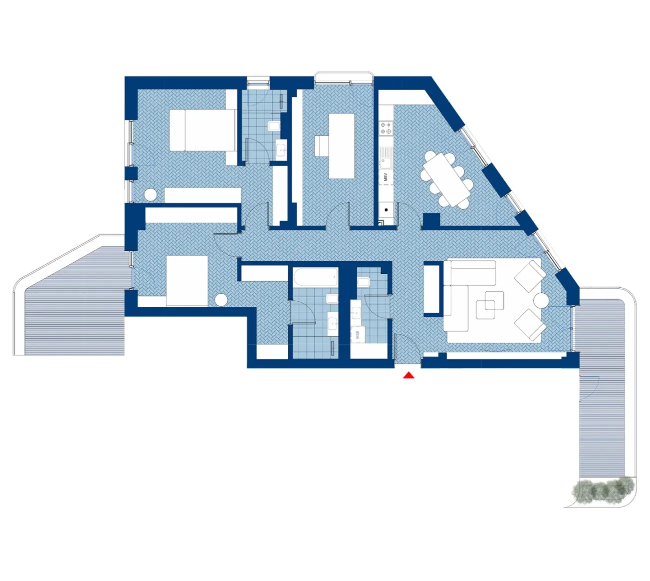 Plan Apartament 14 - 4 camere