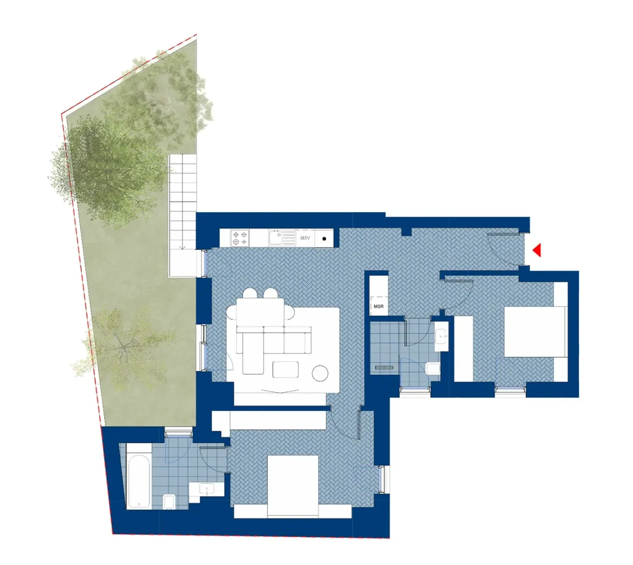 Plan Apartament 01 - 3 camere