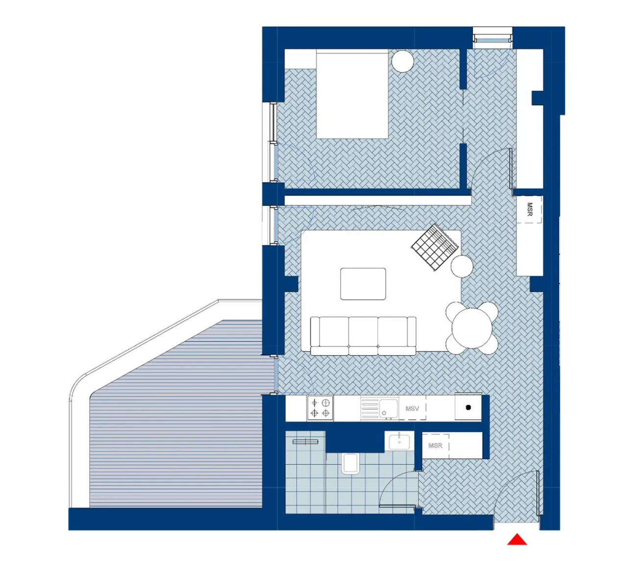 Plan Apartament 04 - 2 camere