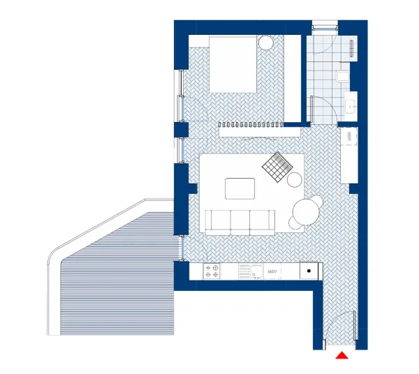 Plan Apartament 08 - 1 cameră